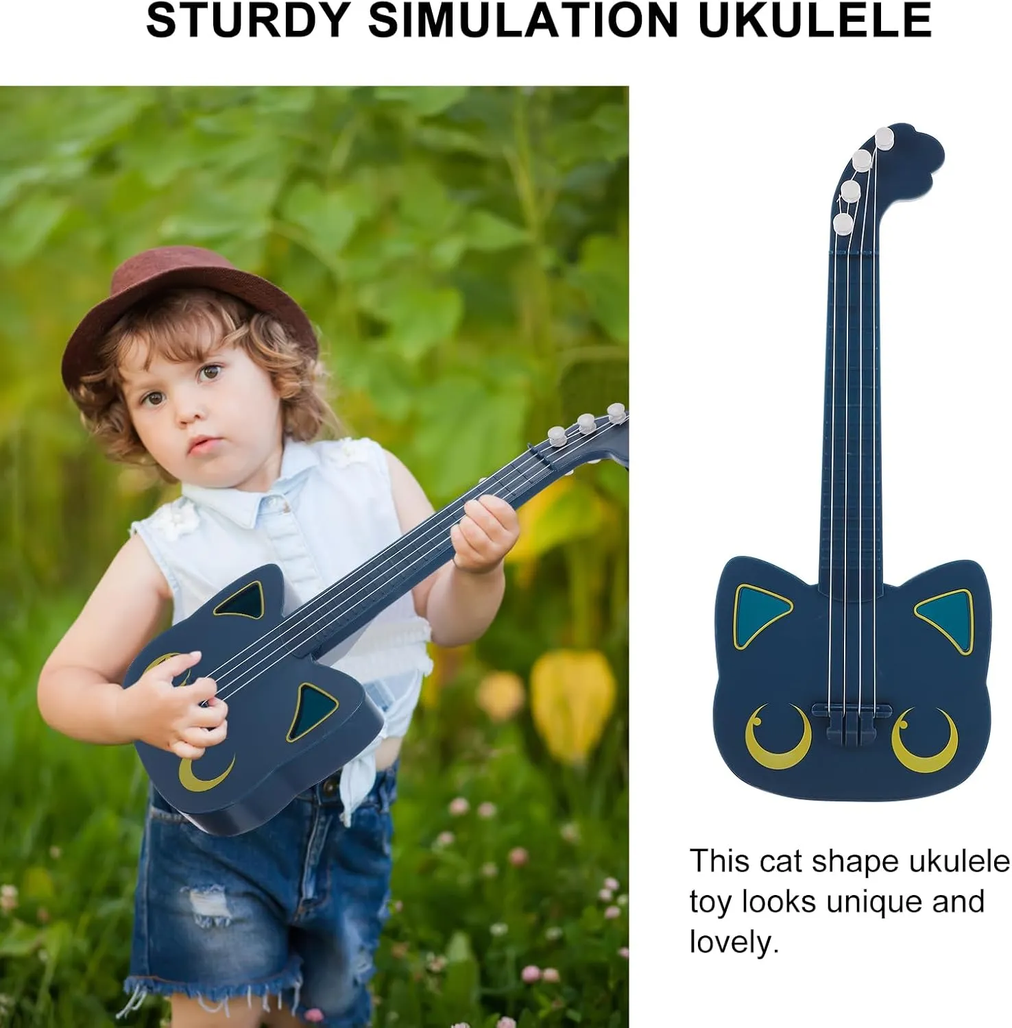 1 Pc Small Plastic Educational Ukulele for Kids - Mini Musical Instrument with Packing Box, Perfect for Toddlers and Beginners