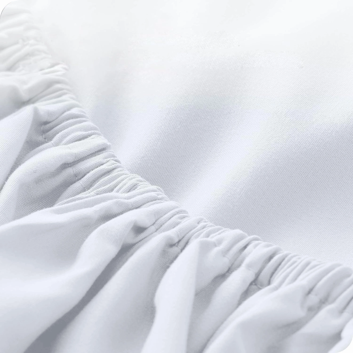100% Microfiber Top Split California King Sheets for Sleep Number Beds Flex Adjustable Beds 4 Piece 39" Split Top California King Sheets - White Solid 15" Inch Deep Pocket