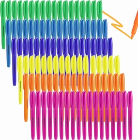 108 pack highlighters bulk，colorful transparent highlighter cases，multicolor highlighters，colored highlighter pens，multi color ，school, office.