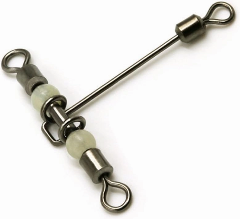 10pcs 3 Way Cross-line Rolling Swivel, T-shape Luminous Crossline Fishing Connector, Stainless Steel Swivels, Flexible Saltwater Tackle