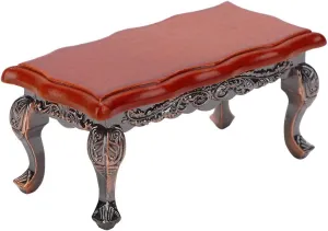 1:12 Miniature Doll Furniture,Miniature Simulated Coffee Table with Relief Mini Model Toy Dollhouse Accessories for Doll House Toy Home Decoration Scene Shooting(Table)