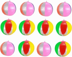 12 Pcs Inflatable Rainbow Light Up Beach Balls for Pool Parties Vibrant Glow Decor Fun for Adults for Halloween Christmas and Easter Celebrations Random Color
