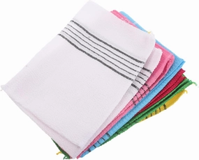 12pcs Exfoliating Body Cloth Colorful Coarse Texture Shower Wash Towels for Deep Cleansing for Gym Spa and Home Use Smooth Skin Radiant Glow