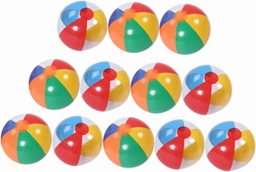 12pcs Inflatable Beach Balls Summer for Pool Carnival Birthday Parties Interactive Fun for Dogs Random Colors Random Color