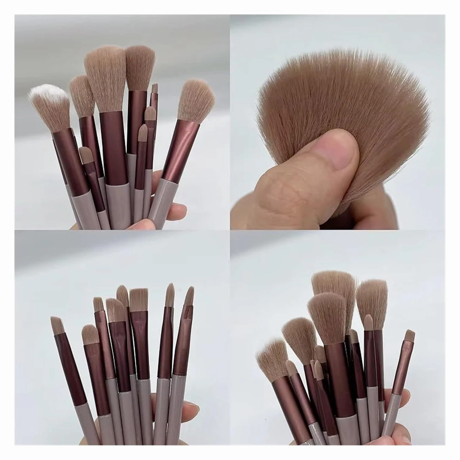 13 PCS Colorful Makeup Brush Set Eye Shadow Foundation Women's Makeup Brushes Eye Shadow Blush Beauty Soft Makeup Toolkit(Yellow with bag)