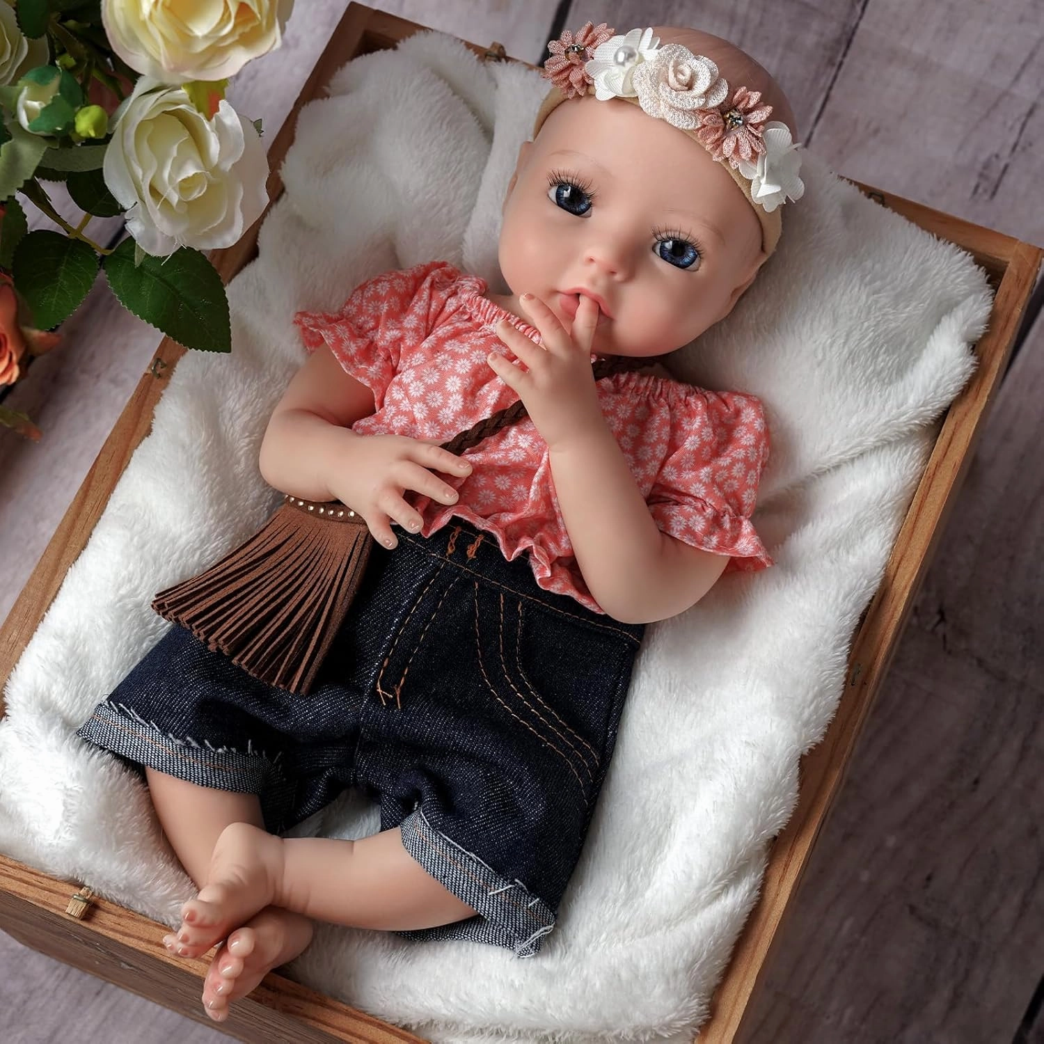 16 Inch Silicone Reborn Baby Dolls Full Body - Soft Silicone Baby Doll, Real Life Baby Dolls Girl with Bottle, Plush Toy, Birth Certificate - Best Gift for Kids Ages 3 