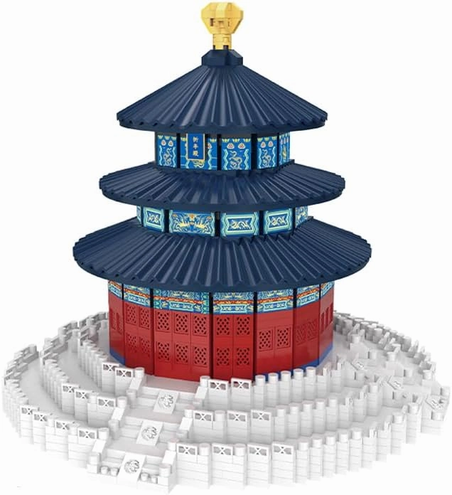 1700Pcs Chinese Architecture Mini Building Blocks Set for Adults - Micro Toy Building Bricks Model Kit - Educational Architecture Model Gift for Kids, Teens, and Adults Age 14 