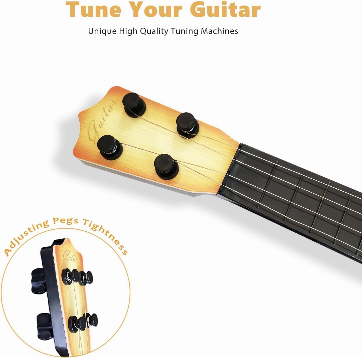 17" Mini Guitar Toy for Kids - 4 String Musical Toys for Toddlers