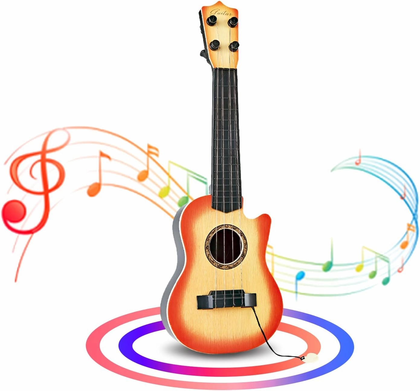 17" Mini Guitar Toy for Kids - 4 String Musical Toys for Toddlers
