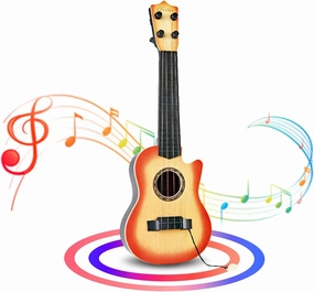 17" Mini Guitar Toy for Kids - 4 String Musical Toys for Toddlers