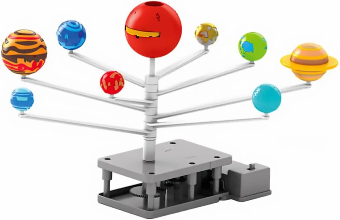 1Set Astronomical Science Experiment Planetary Model DIY Rotating Solar System Projection Easy to Assemble Present