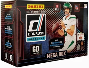 2024 Panini Donruss Football Trading Cards Mega Box (Look for One Autograph or One Memorabilia Card Per Box!)