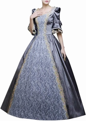 2024 Princess Dress Sleeve Womens Gothic Retro Dress Vintage Half Court Women's Dress Loose Casual Dresses Women