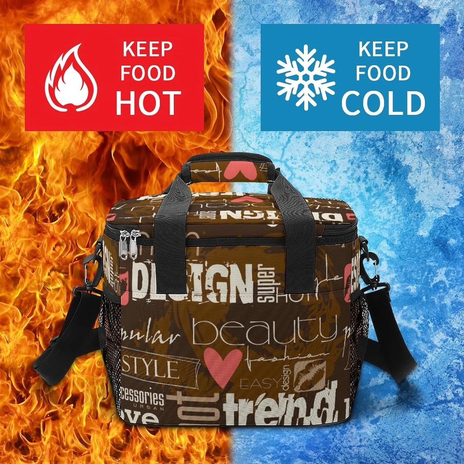 22.5L Waterproof Soft Cooler BagInsulated Lunch Box for Camping Fishing Beach Road Trips