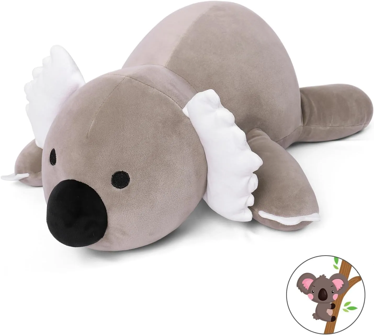 24" Weighted Stuffed Animals, 4.2lb Cute Weighted Koala Plush Toy Throw Pillows Giant Cuddle Plushies Dolls (Koala)