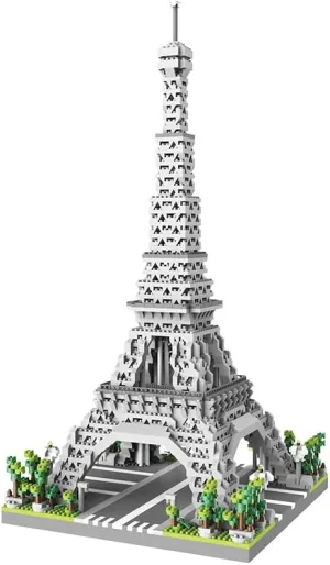 2600Pcs Eiffel Tower Architecture Mini Building Blocks Set for Adults - Micro Toy Building Bricks Model Kit - Educational Architecture Model Gift for Teens and Adults Age 14 