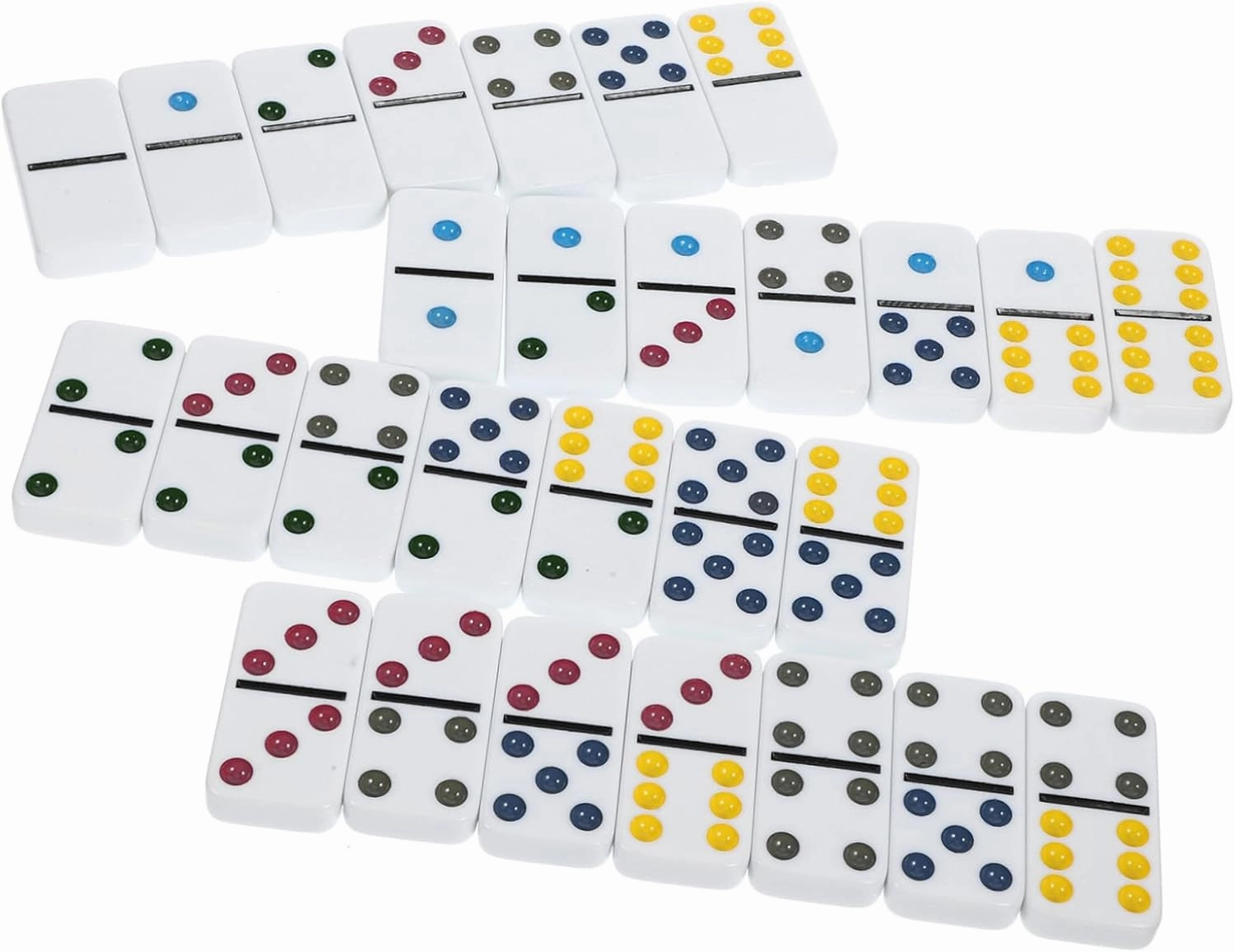 28pcs Dominoes Toys Set Colorful Blocks Interactive Domino Games for Adults Boys and Girls