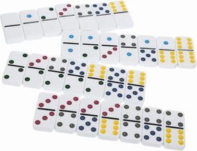 28pcs Dominoes Toys Set Colorful Blocks Interactive Domino Games for Adults Boys and Girls