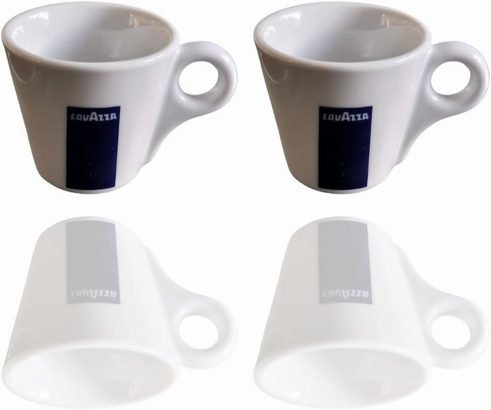 2oz Espresso Coffee Cups, Lavazza Classic Collection Set of 2 (Espresso)
