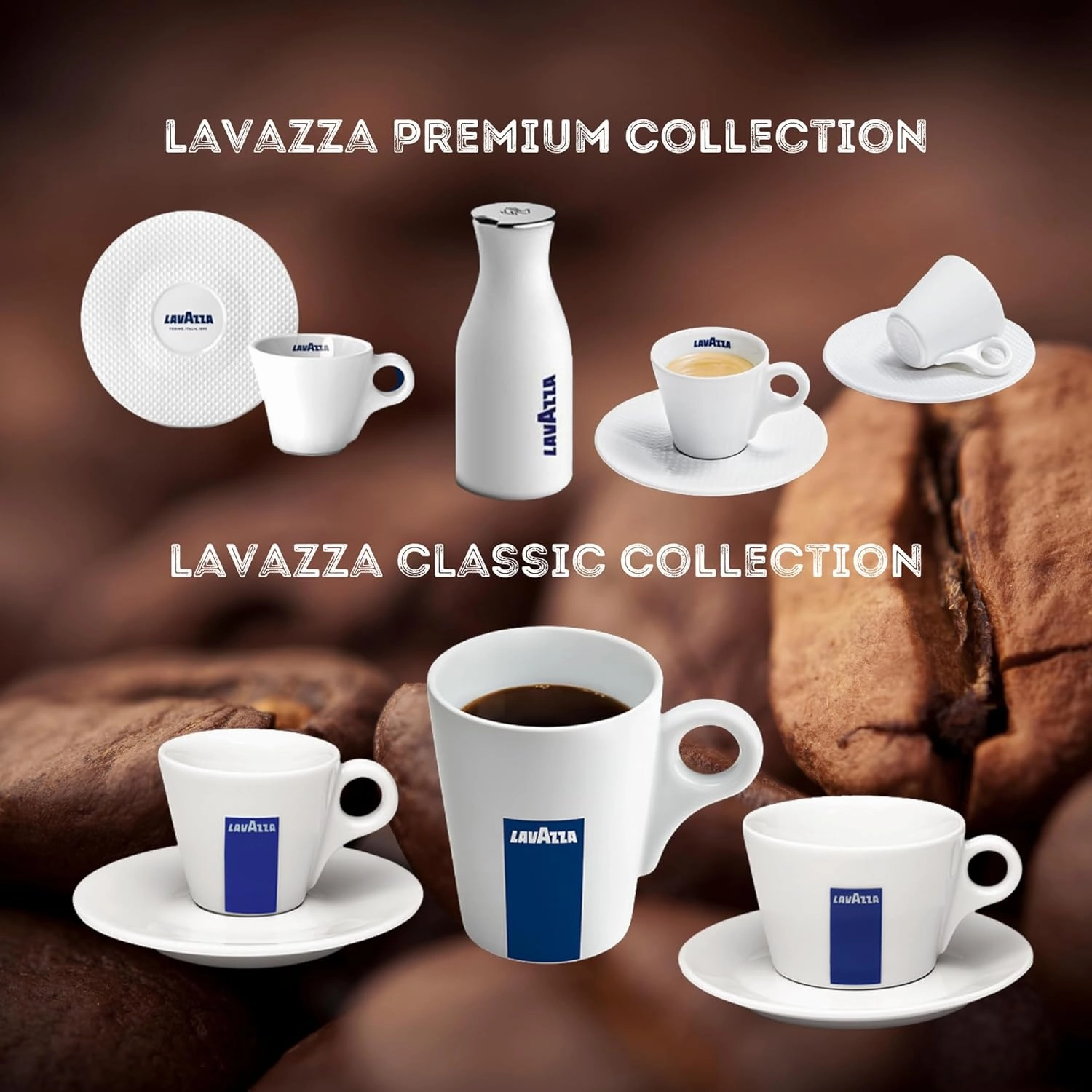 2oz Espresso Coffee Cups, Lavazza Classic Collection Set of 2 (Espresso)
