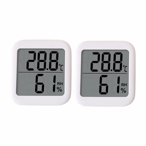 2Pcs Indoor Digital Thermometer Hygrometer Home Humidity Monitor with LCD Display Easy to Read for Accurate Measurement