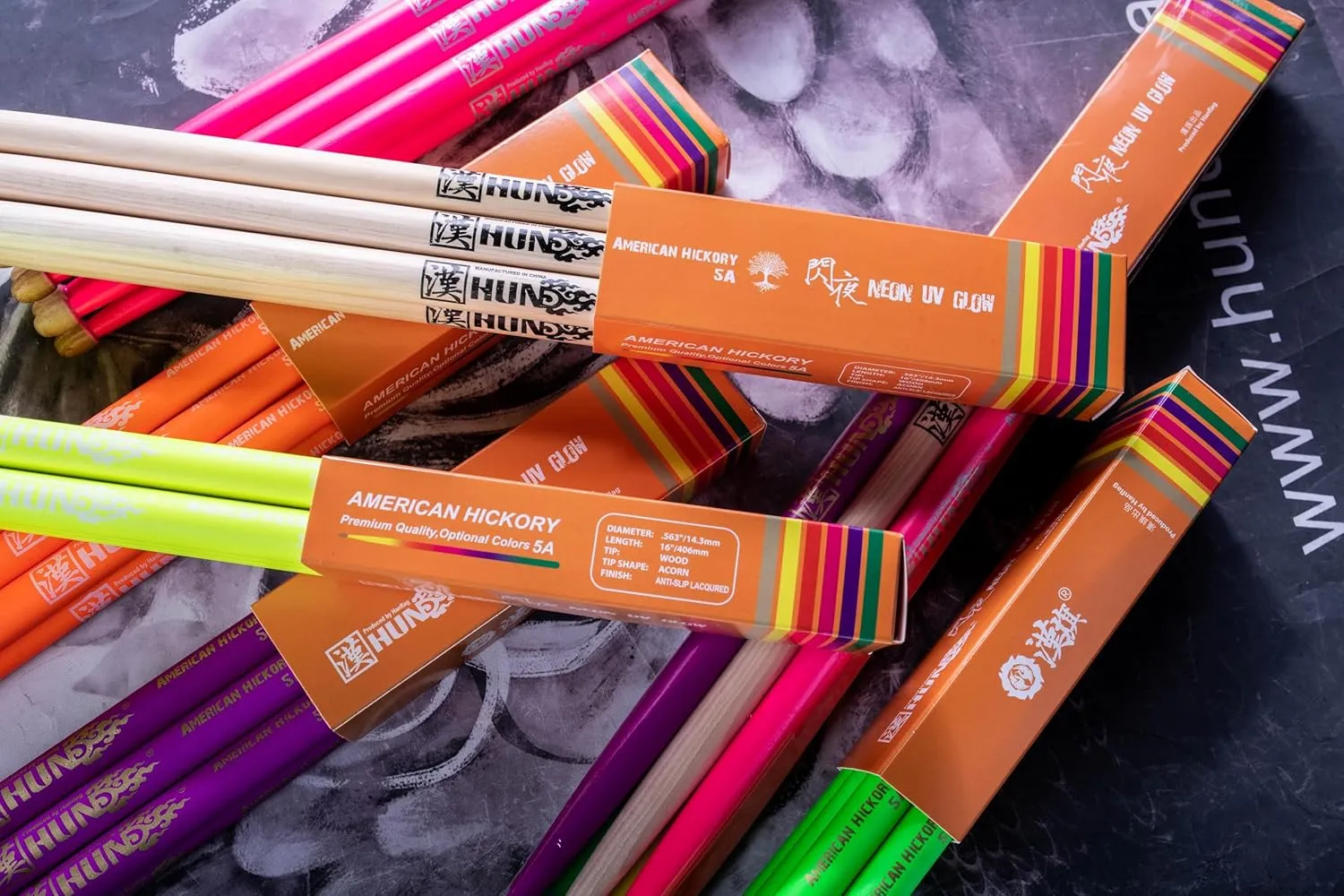 3-pairs Anti-slip Coating Drumstick,Classic 5A Drum Stick, Premium Hickory Drum Stick, Hard Wood Drum Stick,for Acoustic or Electronic Drum, weight and picth matched. High-end Drum Stick.