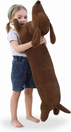 36 Inch Dachshund Dog Stuffed Animal Plush, Long Weiner Dog Body Pillow, Cute Funny Large Dachshund Toys Plushies Decor Ideal Gift for Kids