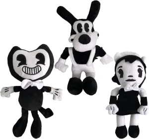 3PCS Anime Plush Toys Bendy Doll Cute Game Horror Plush Soft Stuffed Animals Plush Toys for Kids and Game Fans