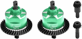 4140 Carbon Steel   7075 Alloy Front & Rear Complete Differential for Traxxas 1:16 Mini Maxx 4WD 107154-1 / Mini XRT VXL-3S 108076-1 Monster Truck Upgrades - Green