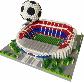 4200 pcs Barcelona Soccer Stadium with Soccer Ball Micro Mini Building Blocks Toy Set Creating an Exclusive Football Field, Proud Exhibits and Gift for Adult Fans, Challenging Artistic Works