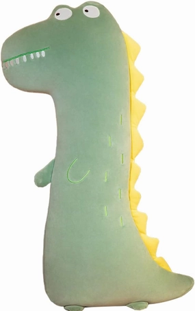 55.1 inch Cute Dinosaur Stuffed Animal Plush Pillow Soft Large Down Cotton Toy Boy Girl Room Bed Home Kawaii Cushion Decor Squishy Plushie Comfort Cartoon Sleep Fluffy Toy Birthday Gift for Adult Kid