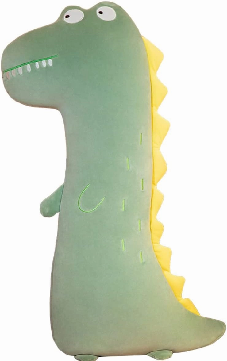 55.1 inch Cute Dinosaur Stuffed Animal Plush Pillow Soft Large Down Cotton Toy Boy Girl Room Bed Home Kawaii Cushion Decor Squishy Plushie Comfort Cartoon Sleep Fluffy Toy Birthday Gift for Adult Kid