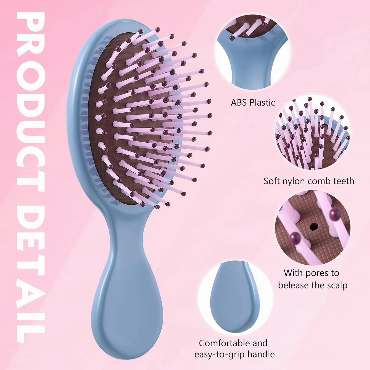 56 Pcs Mini Wet Hair Brush Hair Combs Set 28 Small Pocket Travel Detangler Brush 28 Colorful Combs Toddler Mini Detangling Brushes Soft Bristles for Women Baby Girls Kids(Classic Color)