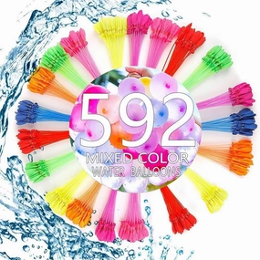 592 PCS Summer Fun Water Balloons for Kids Adults Quick Fill Water Balloons Set Summer Splash Party Easy Quick Fun Outdoor Backyard for Swimming Pool