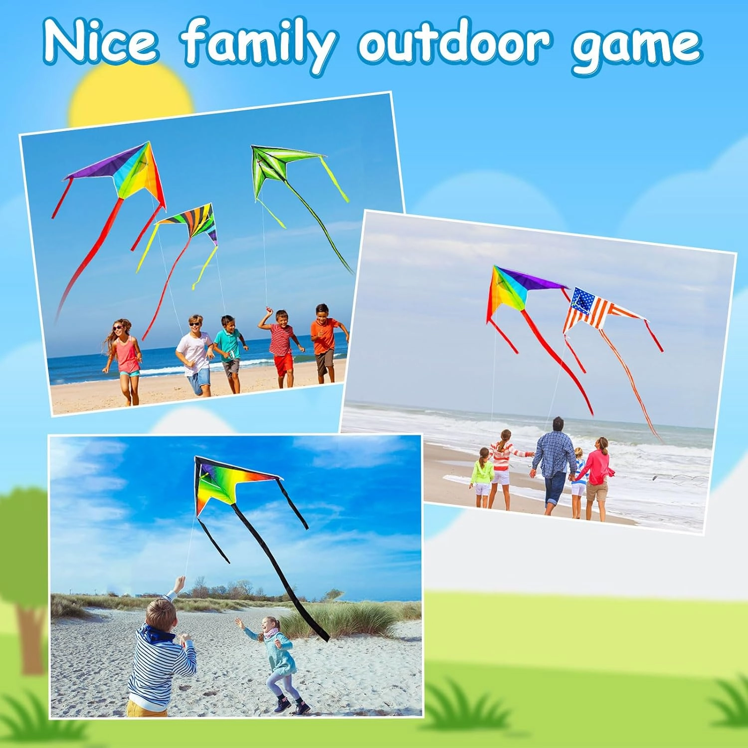 5 Pack Kite for Kids Adults Easy to Fly, Rainbow Kites for Toddlers Age 3-5 Beginners, Kites for Kids Ages 4-8 8-12 Easy to Fly in Low Wind- Kite for Family Beach Outdoor Games and Activities