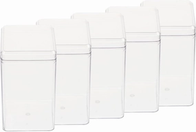 5pcs Action Figure Storage Box Display Case Plastic for Collectibles Doll Cases for Display Model Box