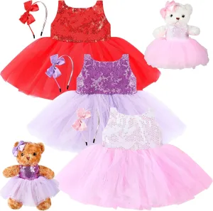 6 Pcs Bear Clothes Bear Skirt Fit 12-16 Inch Stuffed Animals Make Your Own Stuffed Animals Cute Tiny Clothes