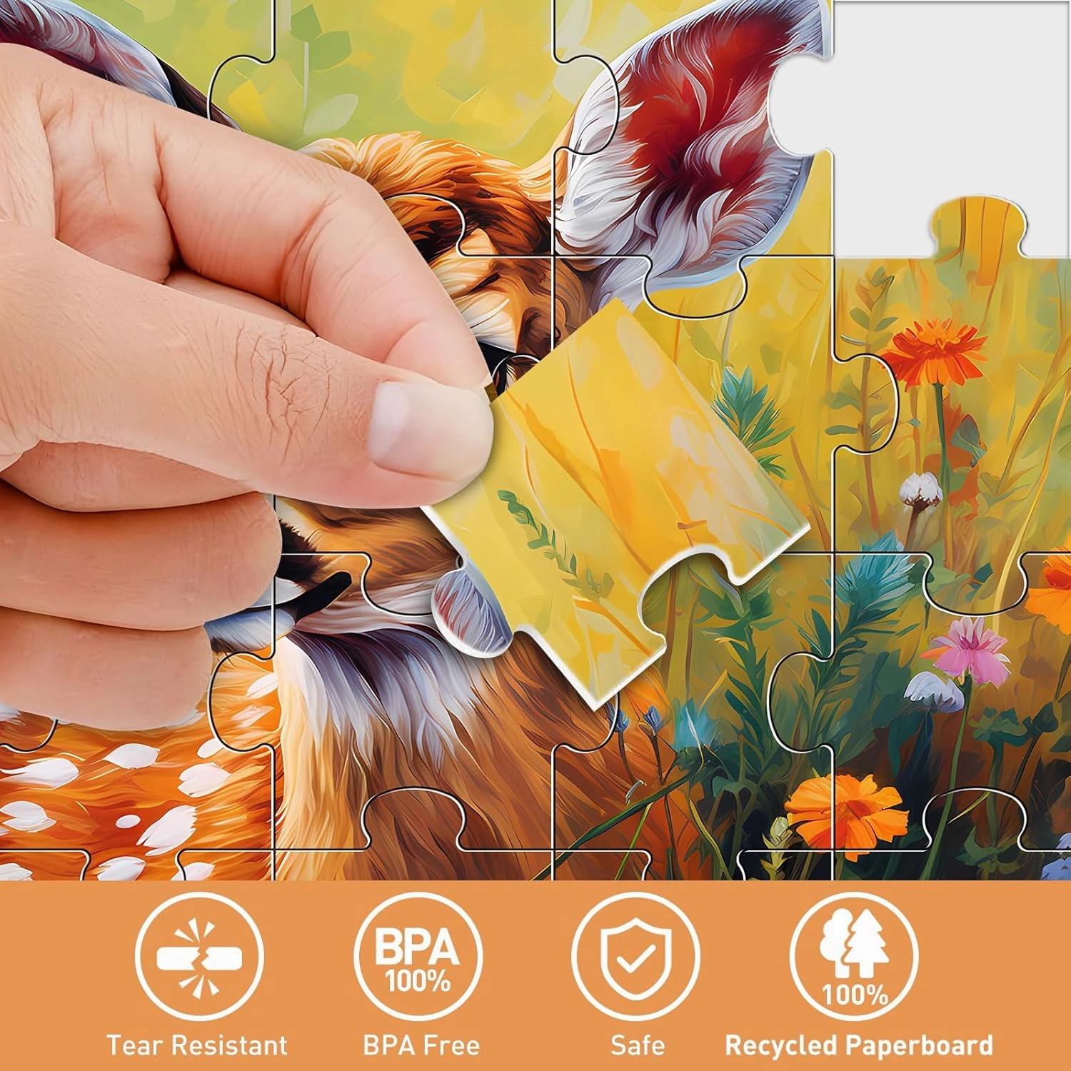 6 Pack Large Piece Puzzles for Seniors, 24 Piece Dementia Puzzles for Elderly Penguin Sea Turtle Deer Jigsaw Puzzle Alzheimer's Dementia Products Products for Adult Cognitive Gifts Toy for Men Women