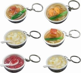 6Pcs Creative Kitchen Accessories Bag Key Pendant Ornaments Simulation Food Keychain Artificial Food Keyring
