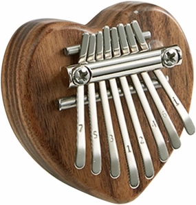 8-key Diy Thumb Piano Handmade Educational Musical Instrument Heart Design Colorful Toy for Boys and Girls and Adults