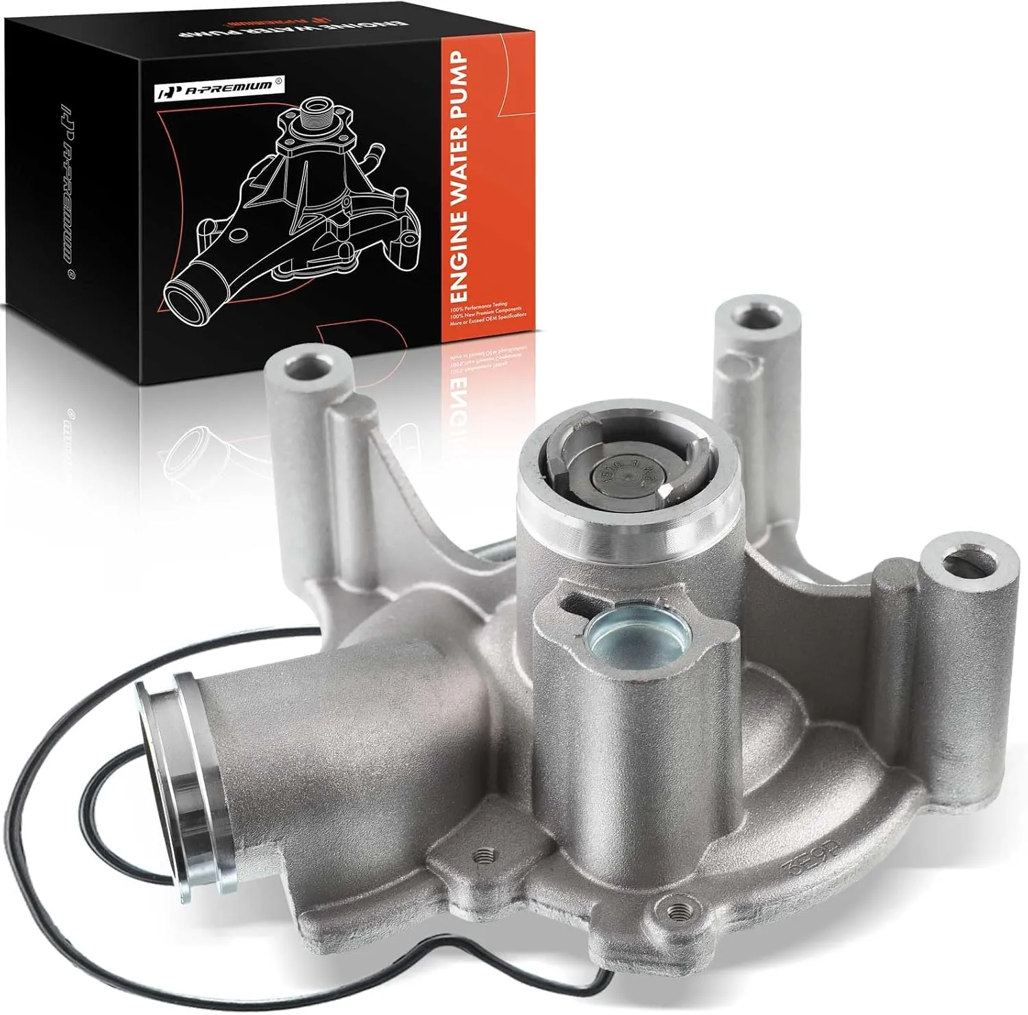 A-Premium Engine Water Pump W/O-Ring [fits SOHC, 4Cyl 1.6L] Compatible with Mini Cooper 2002 2003 2004 2005 2006 2007 2008, (W11B16A), [6-Impeller Vane, Reverse], Replace for# 1600-99541