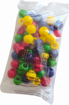 Abacus Refill Balls in Durable Plastic, 5.5 oz, Multicolour - Set of 40 Balls for Numerical Learning