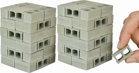 Acacia Grove Mini Cinder Blocks, 120 Pack, 1/12 Scale