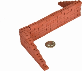 Acacia Grove Mini Red Bricks with Pallet, 100 Pack, 1/12 Scale