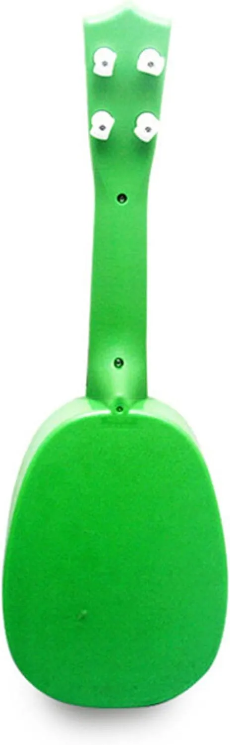 Acouto Kids U Toy - Lightweight 4 Strings Musical Instrument for Ning & Fun, for Young Beginners, Strawberry Design (Kiwi)