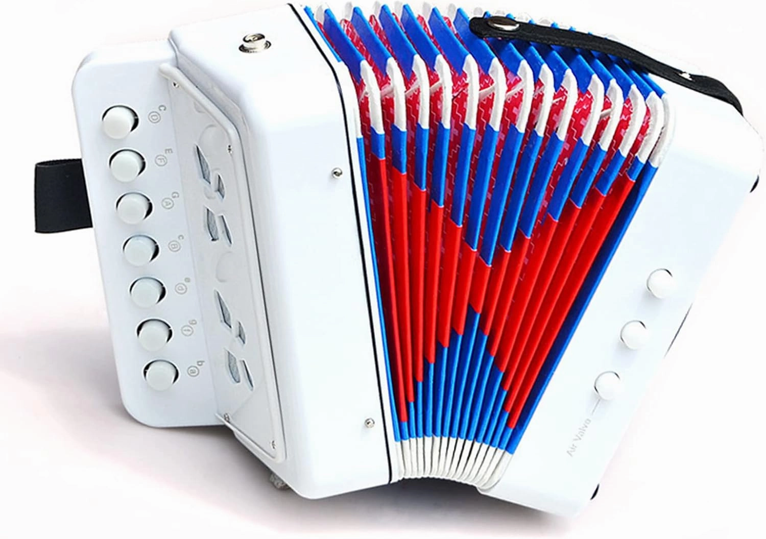Acouto F 7-Key Ion Toy for Kids - Musical Instrument with Bass for Ning and Play - Black (White)