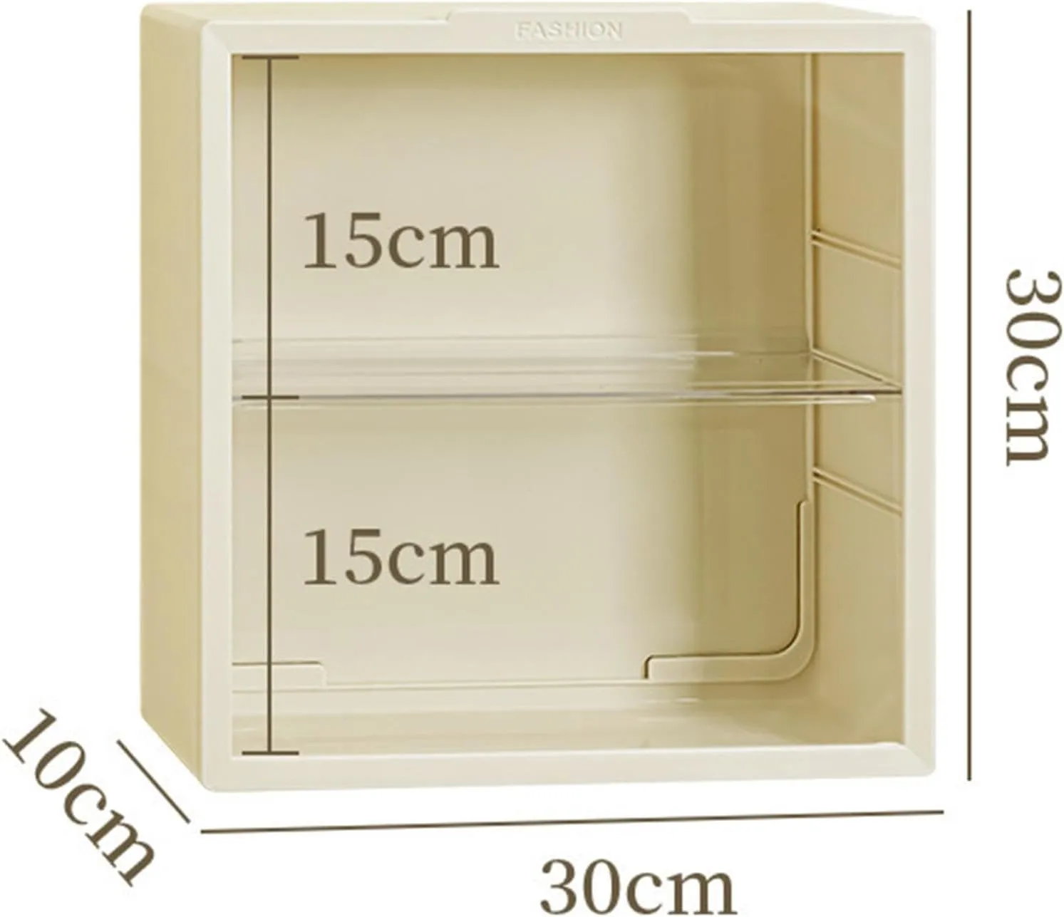 Action Figure Display Case Doll Storage Cabinet Lightweight Car Model Display Box Organizer for Bedroom Desk Home Living Room , Cream Color 2 Layer