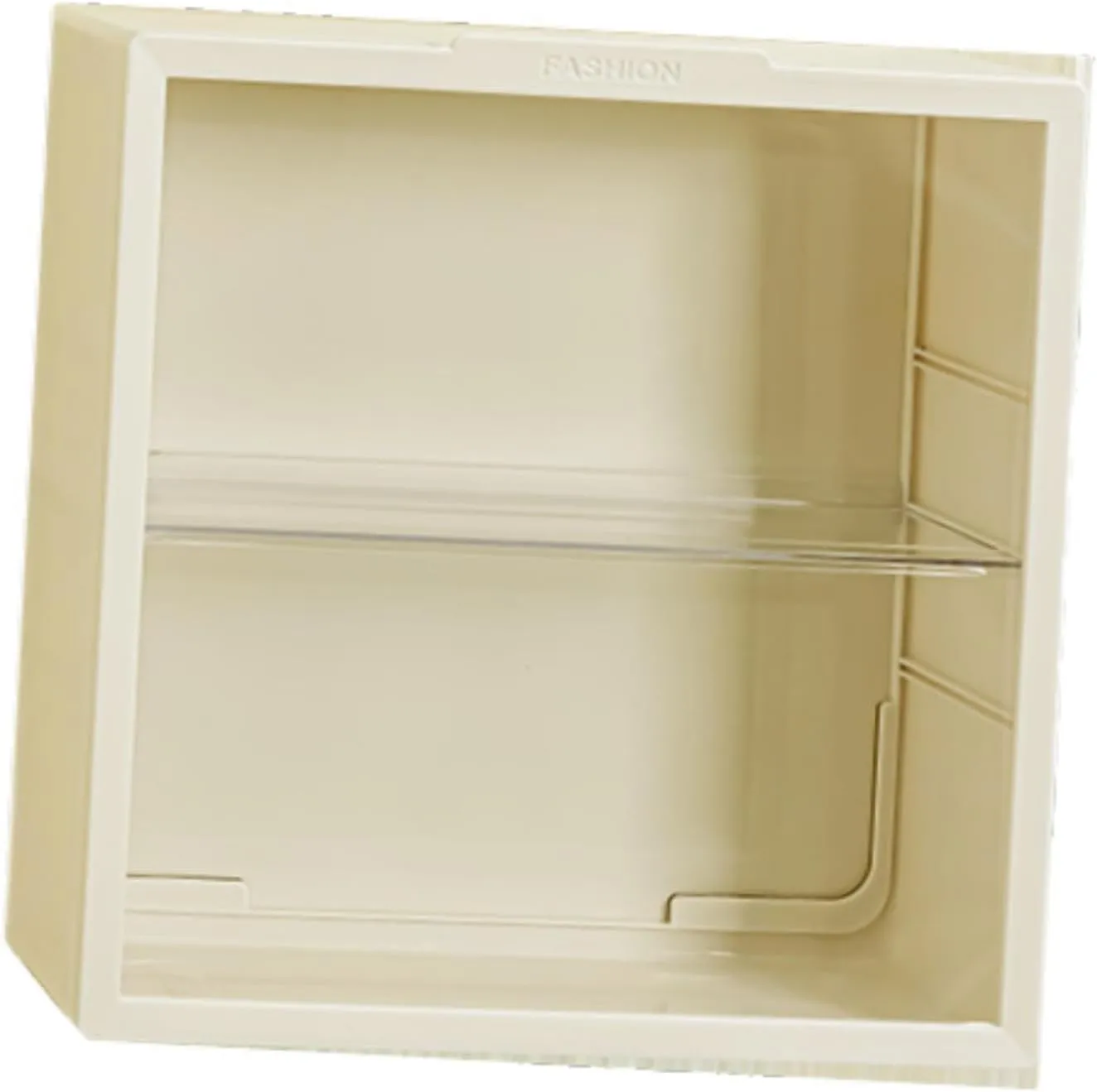 Action Figure Display Case Doll Storage Cabinet Lightweight Car Model Display Box Organizer for Bedroom Desk Home Living Room , Cream Color 2 Layer