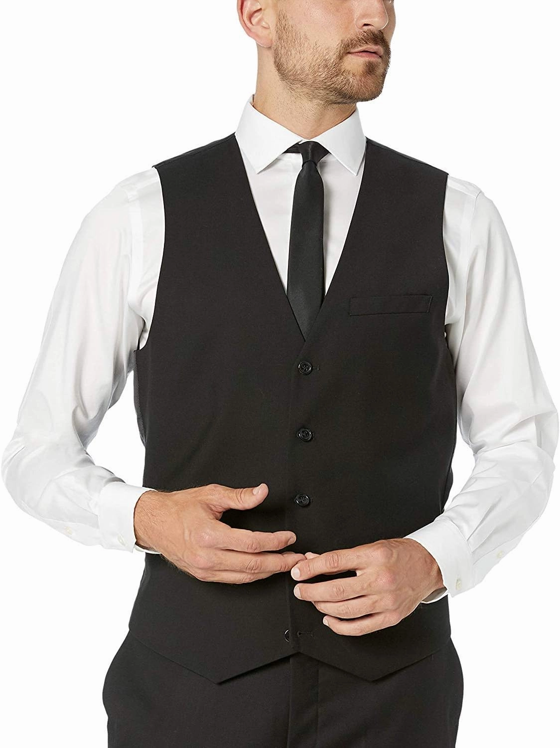 Adam Baker Men's Classic Fit 3-Piece (Jacket, Vets, Trousers) Vested Suit Set - Many Sizes & Colors Available
