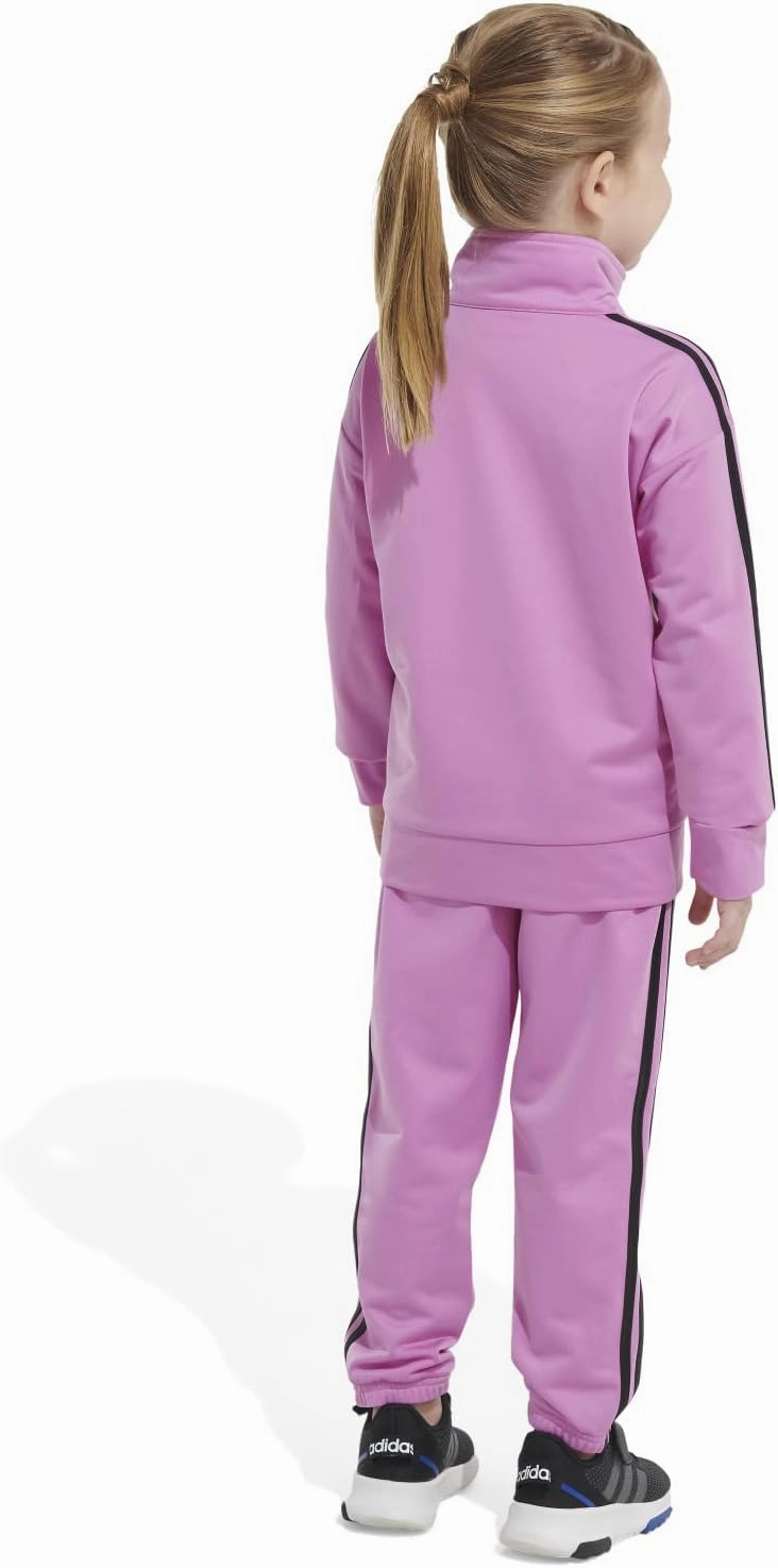 adidas Girl's Zip Front Classic Tricot Jacket and Joggers Set